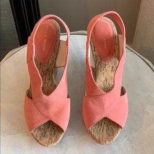 Pelle Moda Suede Coral Wedges
